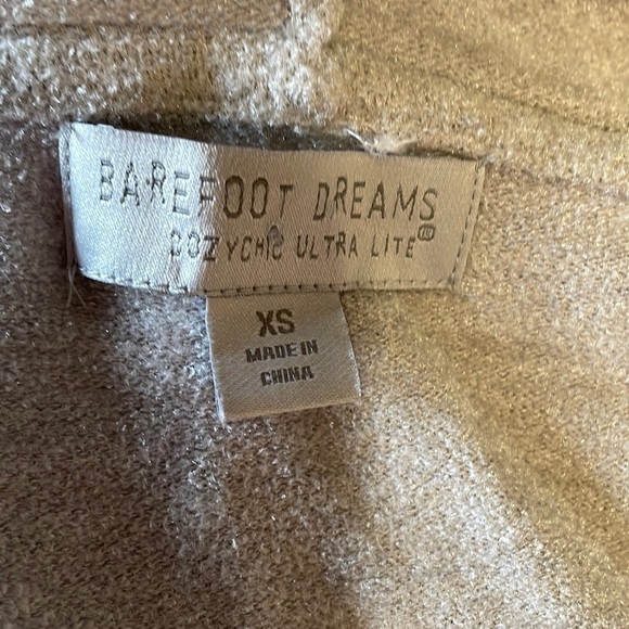 Barefoot Dreams Cardigan Cozy Chic Ultra Lite XS Gray Hood Soft Leisure Pajama - Picture 12 of 14